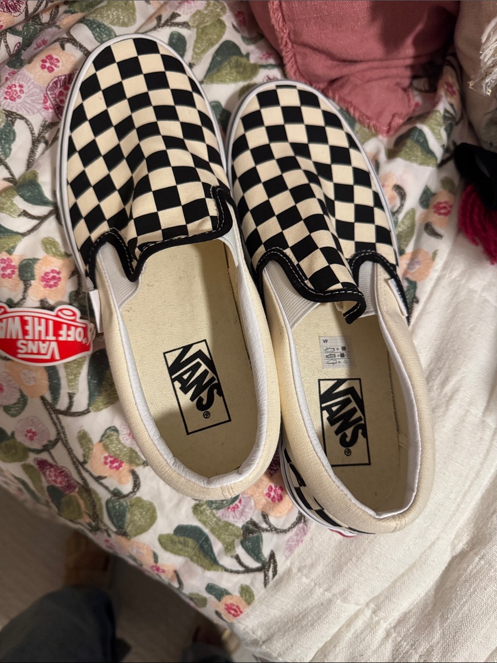 Vans Checkerboard Slip-On Sneakers - Black & White